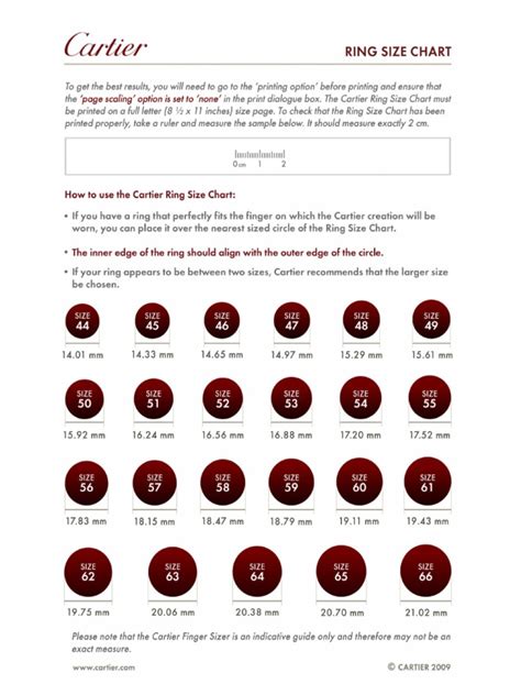 cartier ring size chart|cartier love ring measurement.